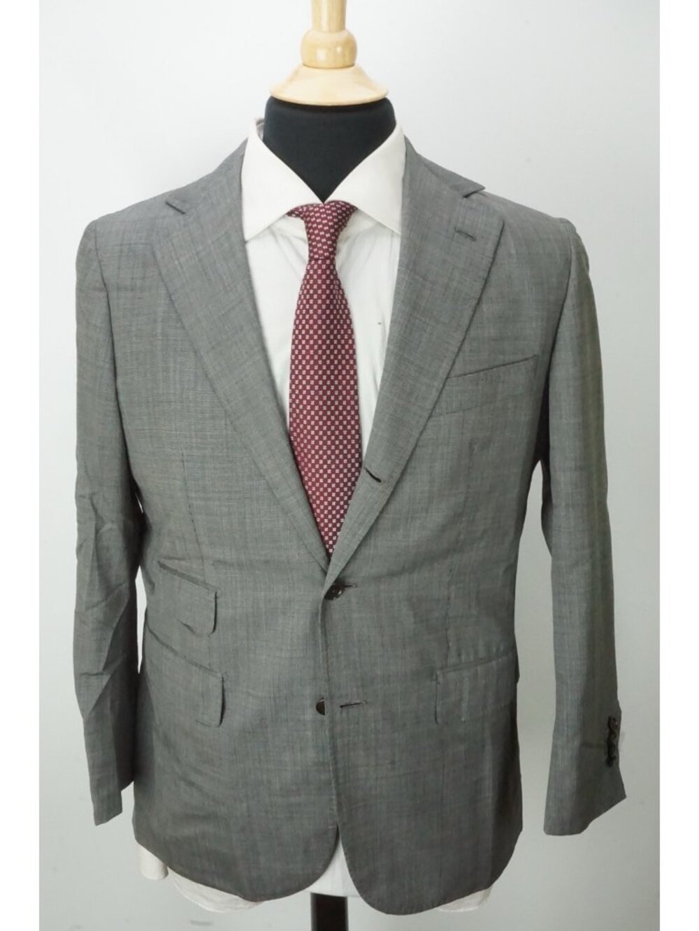 Sartoria Partenopea Gray Wool 2 Pc Suit Jacket Pants Sz 50 EU BRAND NEW